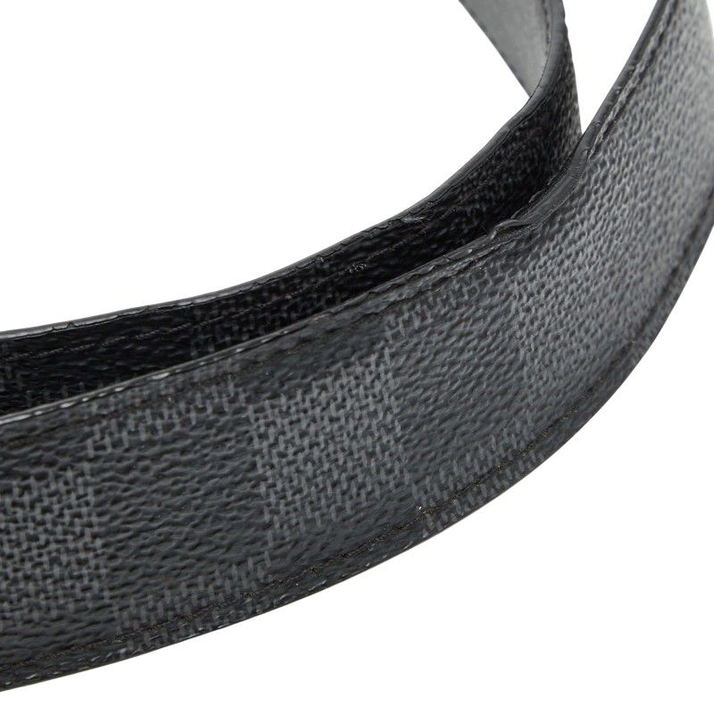 ルイ ヴィトン ダミエ グラフィット サンチュールエリプス ベルト サイズ 90|36 M6821 ブラック PVC レザー レディース LOUIS VUITTON 1-0239690 MERCADOAVALIA_COM_BR