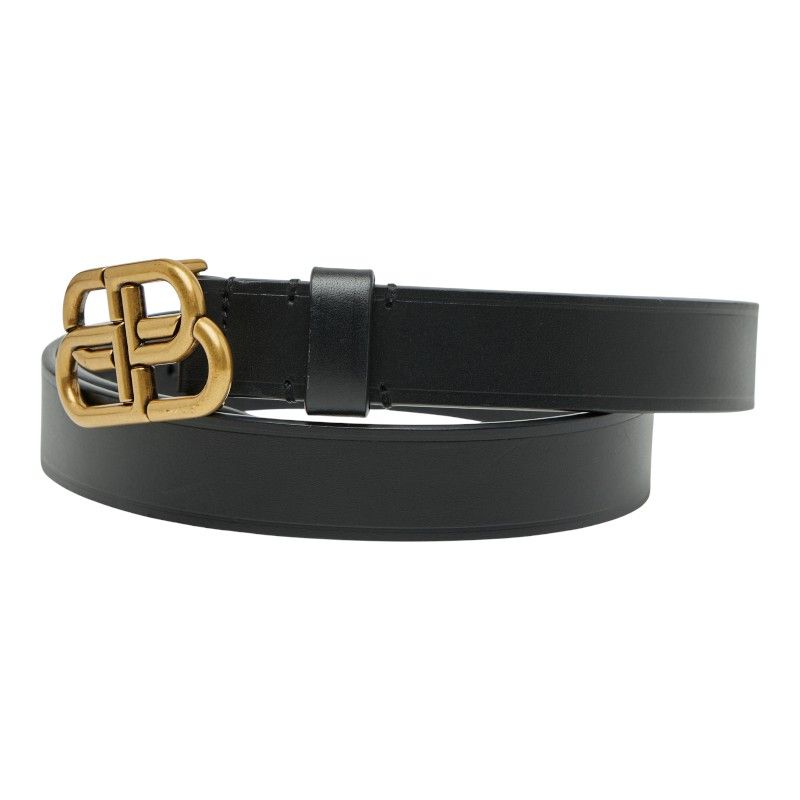 バレンシアガ BB THIN BELT ベルト サイズ 75 581690 ブラック レザー レディース BALENCIAGA 1-0240158