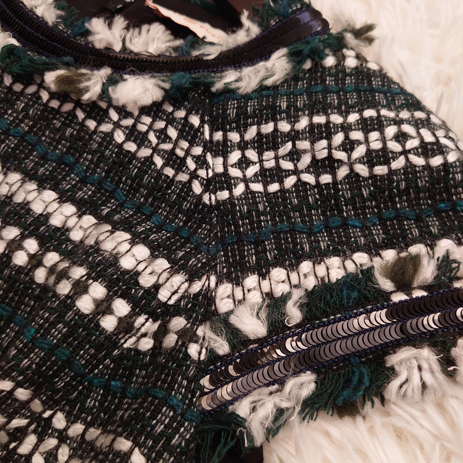 トリーバーチ　グリーン系ツイード 美品です！ Tory Burch トリーバーチ グリーン フェミニン ツイード