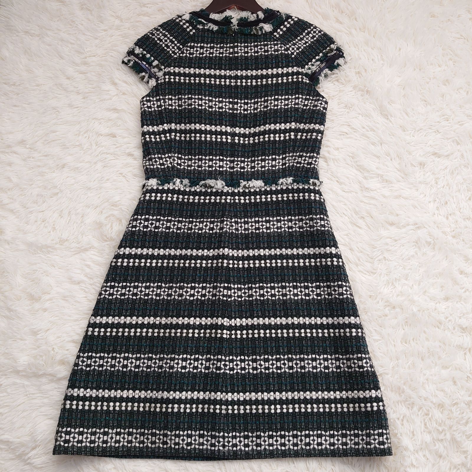 美品です！ Tory Burch トリーバーチ グリーン フェミニン ツイード