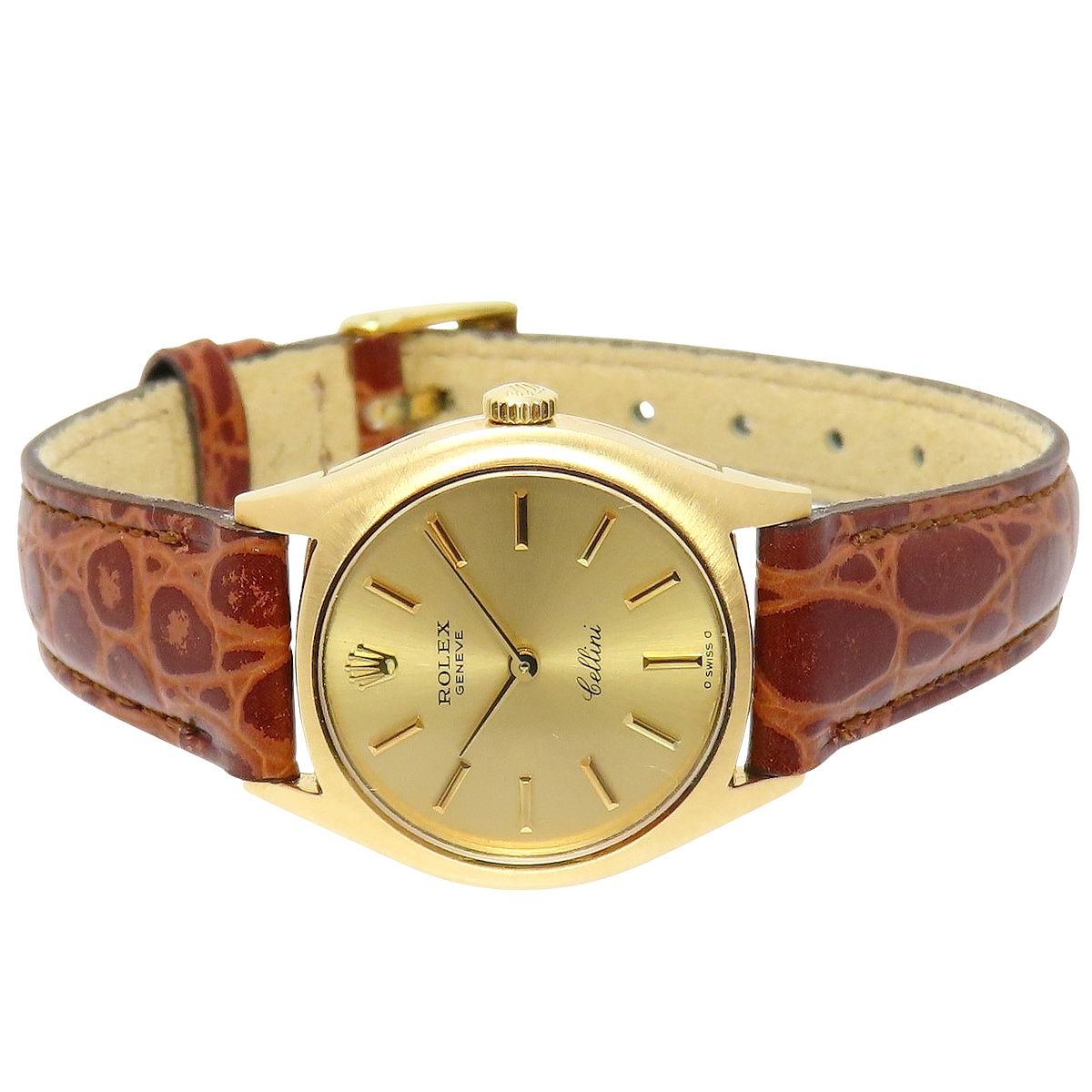 ロレックス チェリーニ 3804 YG 革 手巻き レディース 40802136311 アラモード