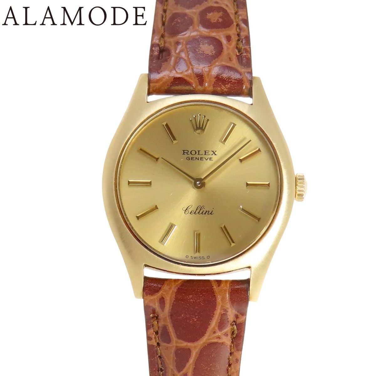 ロレックス チェリーニ 3804 YG 革 手巻き レディース 40802136311 アラモード