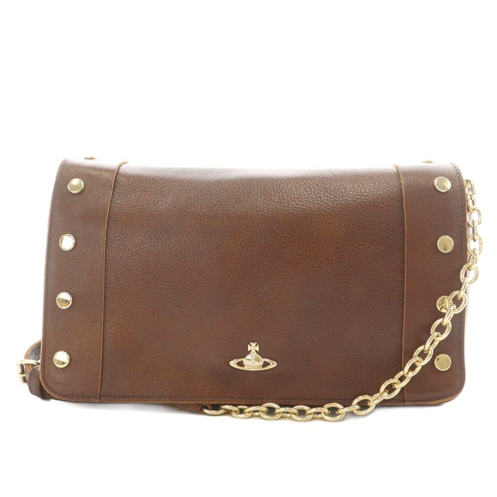 専用 Vivienne Westwood レザー ブラウン 折り財布 8179 Vivian