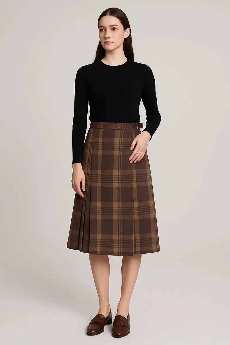 Bobbie Brooks ウール チェック スカート