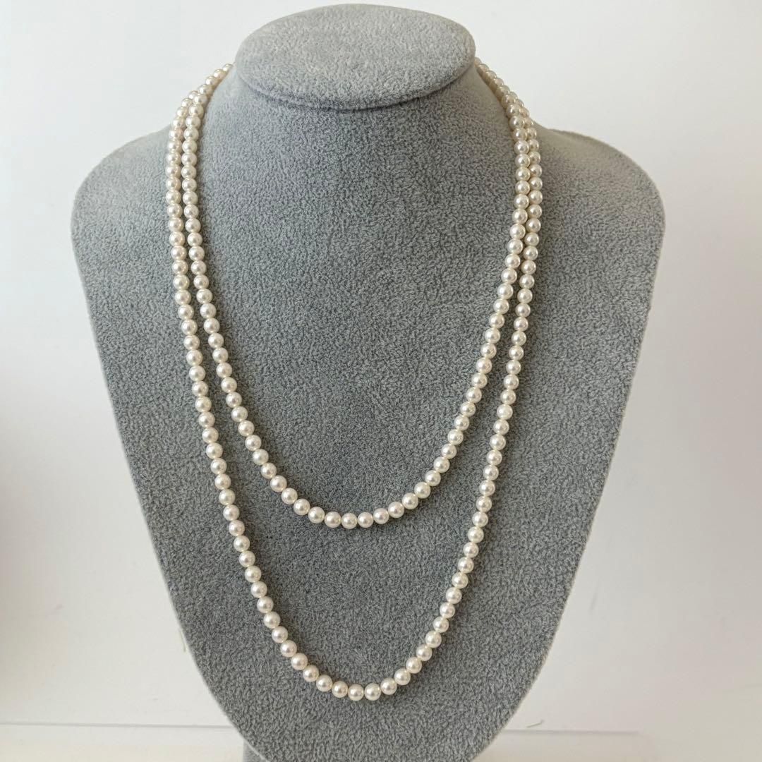 008【ミキモト】K14 パール　約5.0-5.4mm ロング　ネックレス 008【ミキモト】K14 パール 約5.0-5.4mm ロング ネックレス - メルカリ