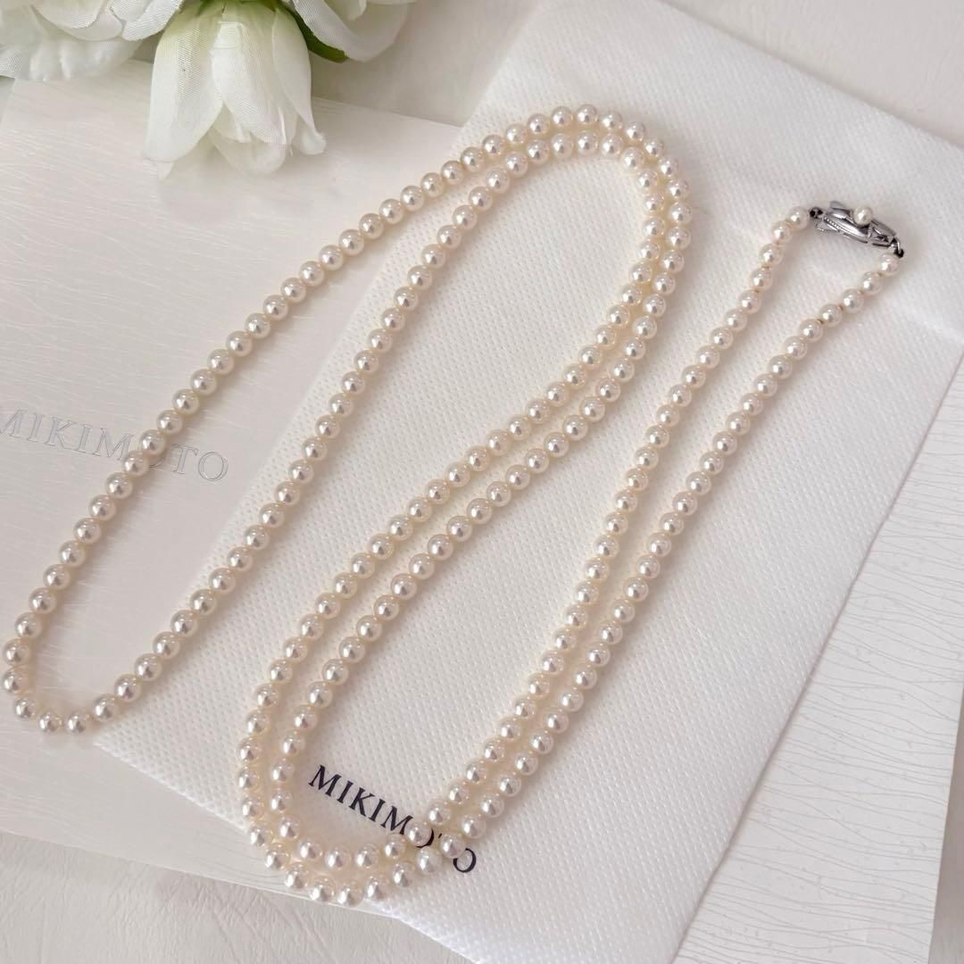 008【ミキモト】K14 パール　約5.0-5.4mm ロング　ネックレス 008【ミキモト】K14 パール 約5.0-5.4mm ロング ネックレス - メルカリ