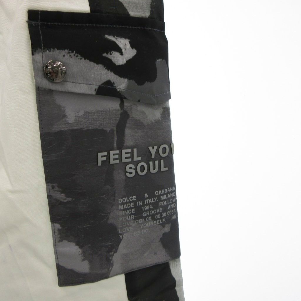 最大85%オフ! ドルチェ-ガッバーナ ドルガバ DOLCE-GABBANA カーゴパンツ ジョガー イージー 50 白 ホワイト ドッキング 迷彩 カモフラ FF 即買い必須！