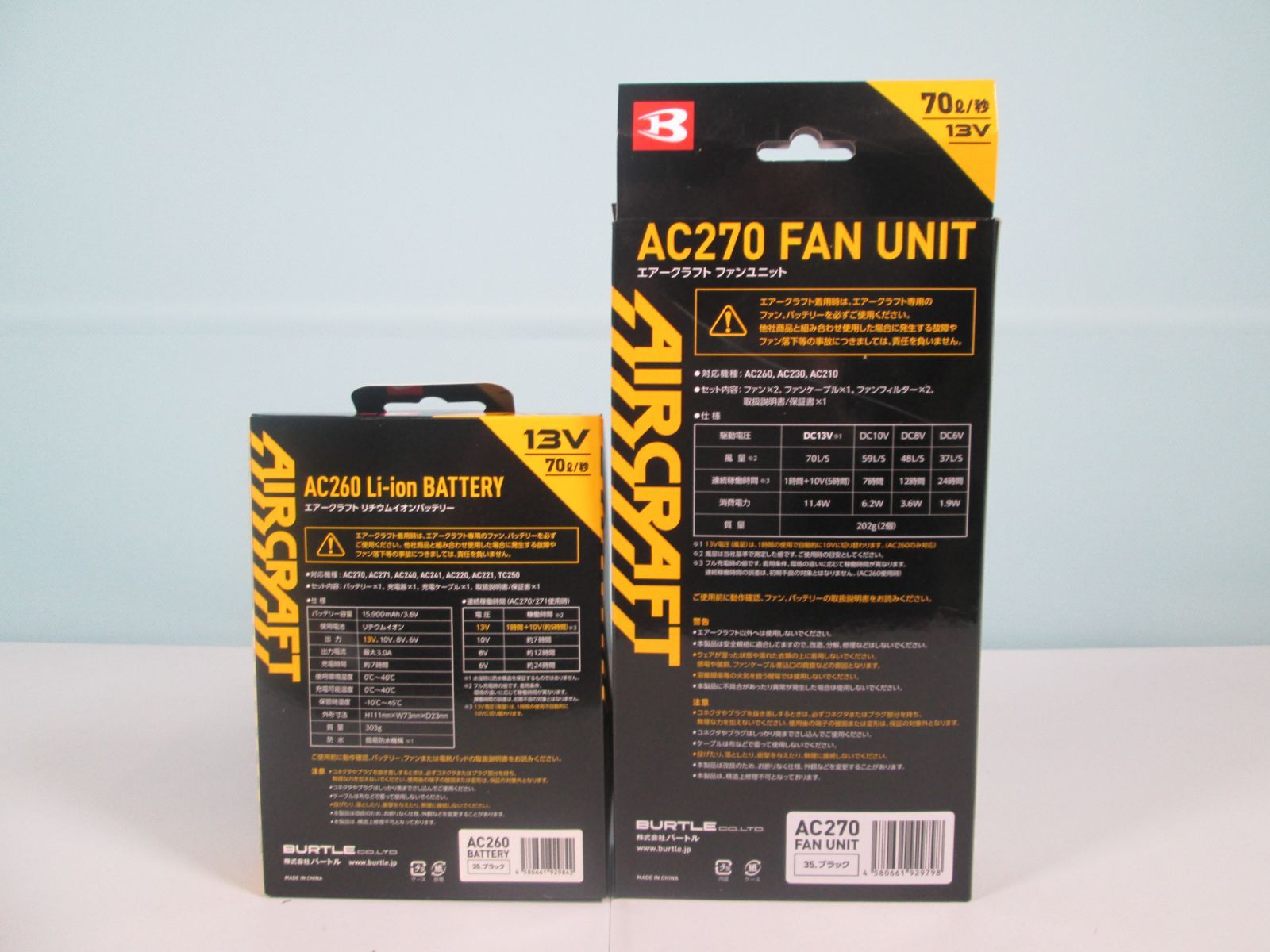 大清水48-01-1024 AC 260 バッテリー 13 V ファンユニット 270