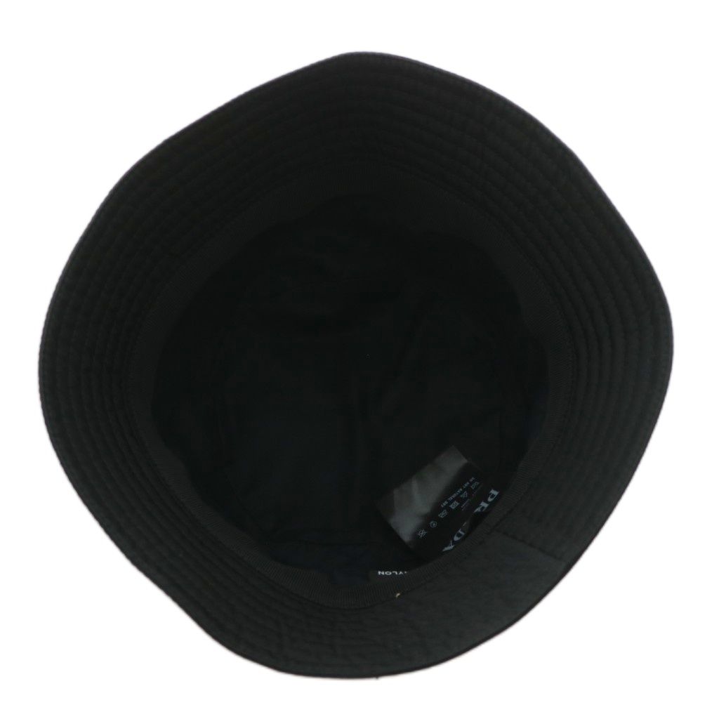 プラダ PRADA Re-Nylon リナイロン バケット ハット バケハ 帽子 三角 トライアングル ロゴ プレート S 黒 ブラック 2HC137 2DMI XZ OH GY18