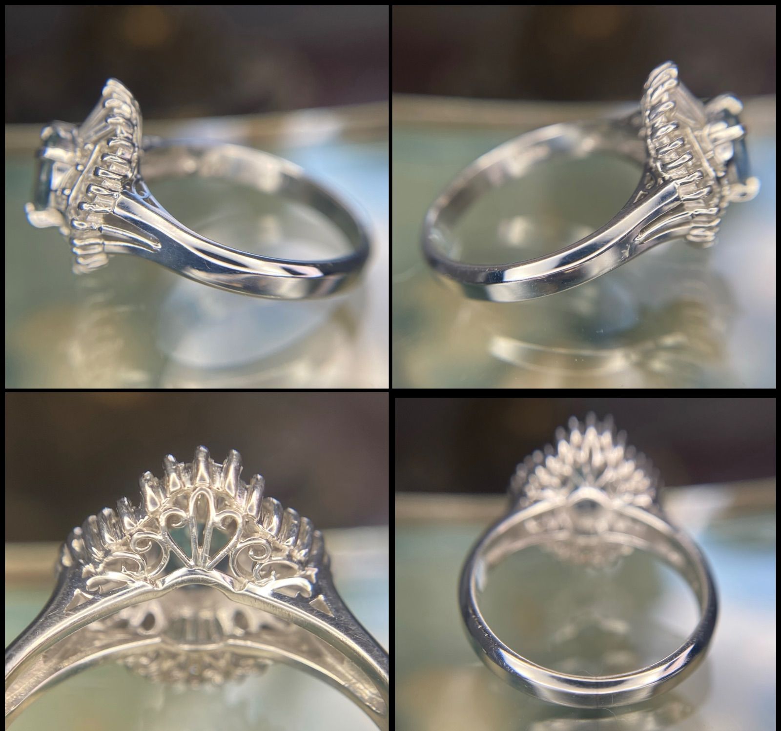 買取店】鑑別あり Pt900 天然アレキサンドライト 0.61ct 取り巻き 