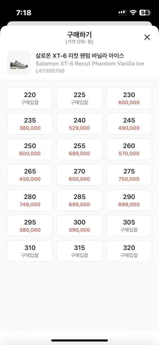 サロモン XT-6 リーカット ファンタム バニラ アイス 255