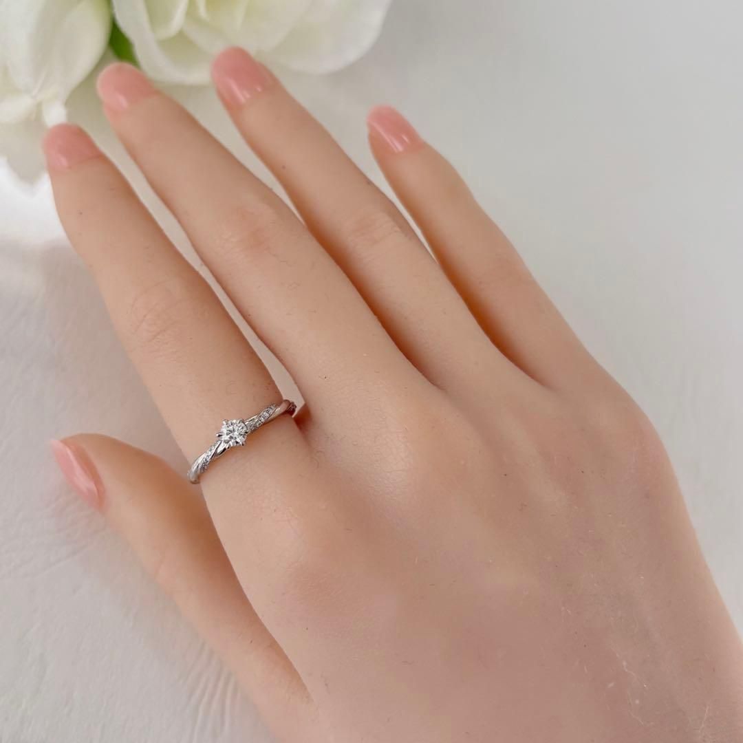 012【銀座ダイヤモンドシライシ】Pt950 ダイヤモンド 11.5-12号 - メルカリ