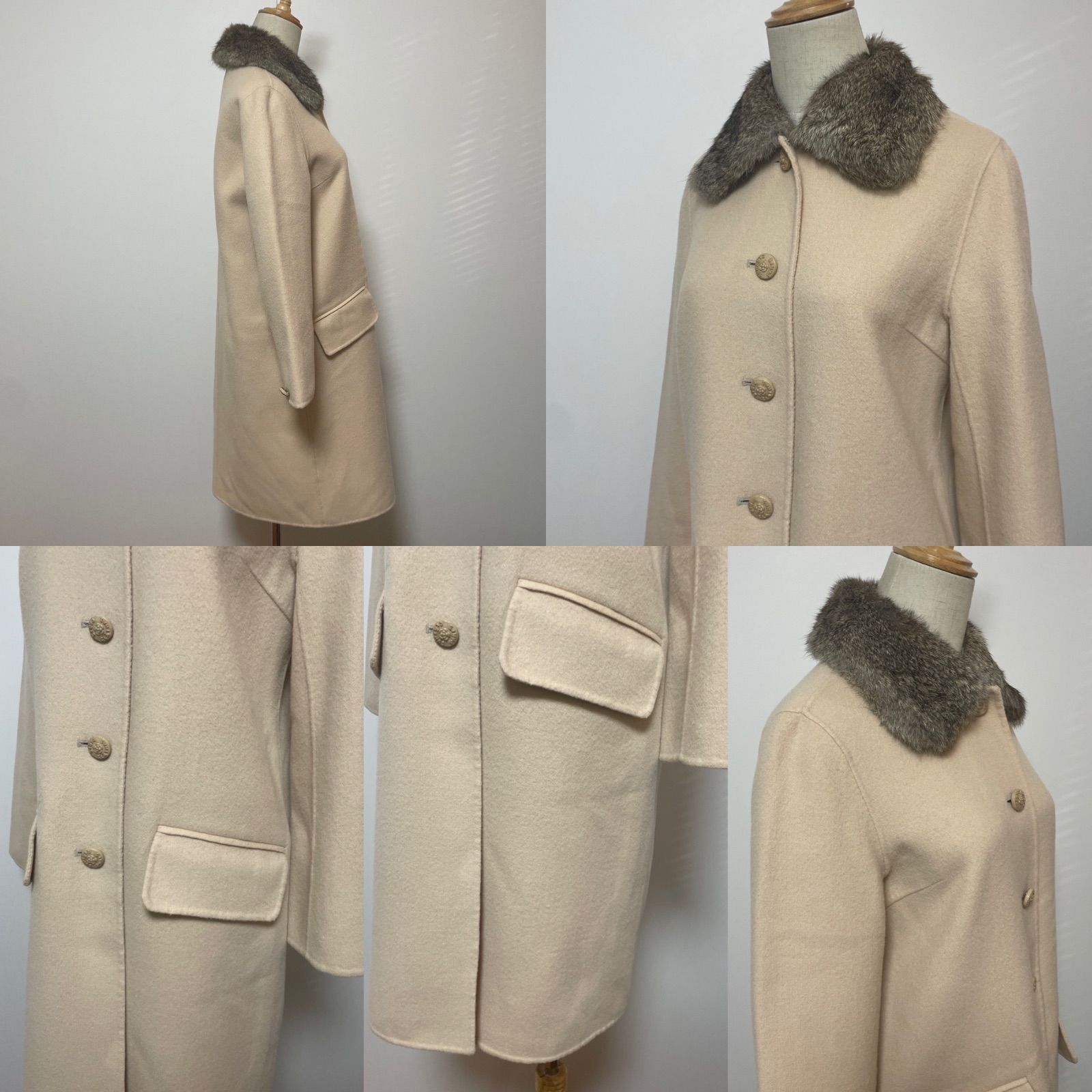 CLATHAS クレイサス ファー付き ロングコート 38 ウール100％ - メルカリ
