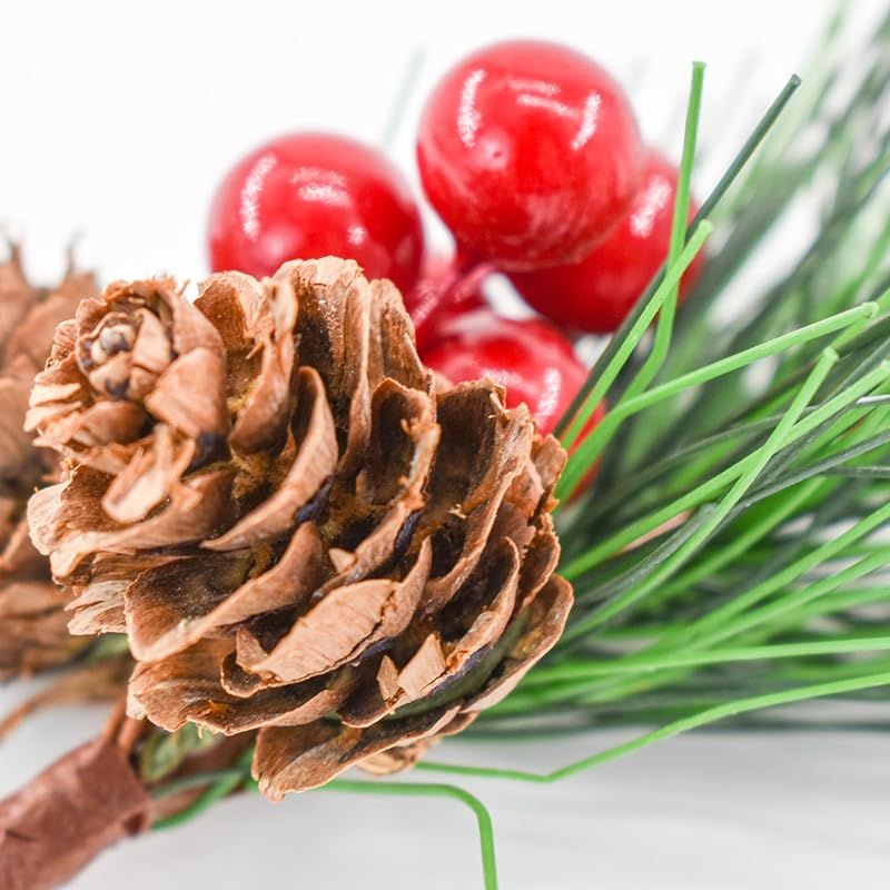 クリスマス ミニ人工松ぼっくり レッドベリー 人工松ピック 飾り 造花 楽天市場】Bacucine クリスマス 人工松ピック 12個セット クリスマス