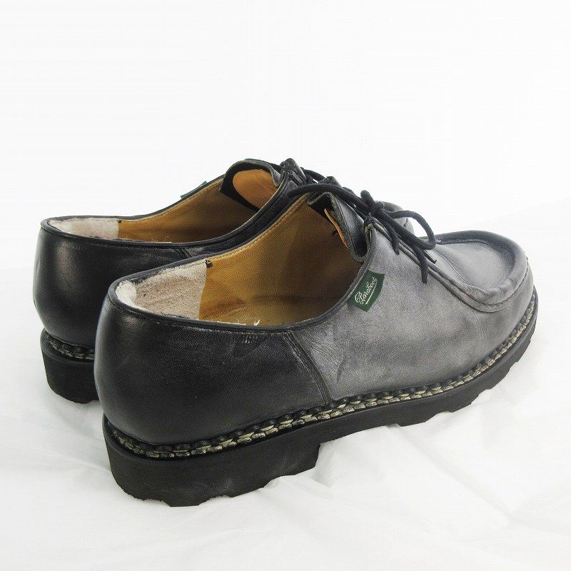 パラブーツ Paraboot ミカエル MICHAEL チロリアンシューズ モカシン レザー 牛革 715604 黒 ブラック 革靴 40 約25 cm