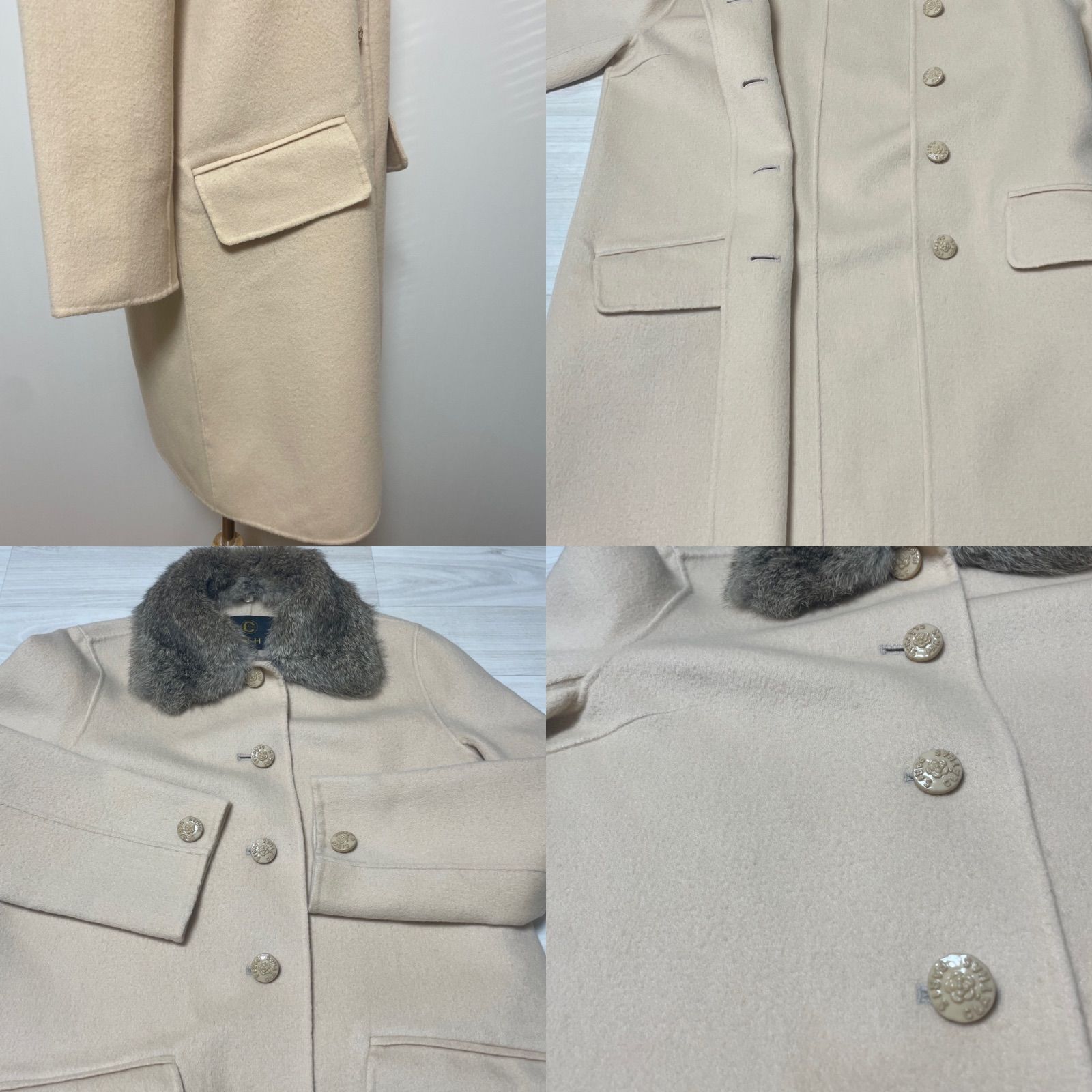 CLATHAS クレイサス ファー付き ロングコート 38 ウール100％ - メルカリ