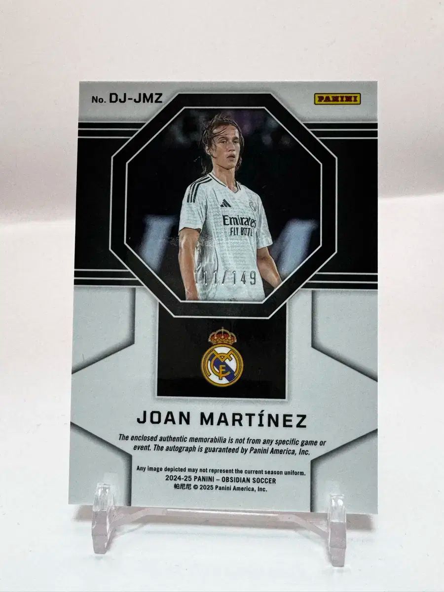 panini soccer ベッカム auto サインカード レアルマドリード PANINI