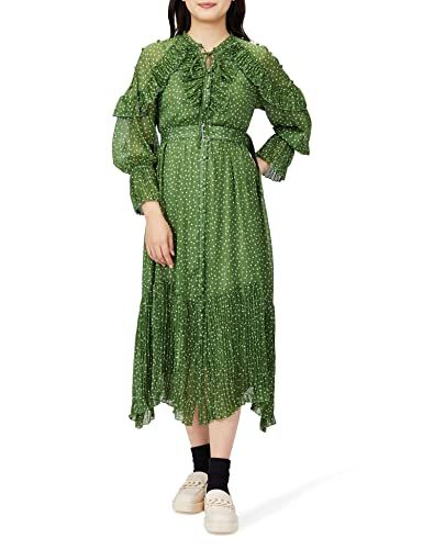 リリーブラウン ベルテッドワッシャーフリルワンピース LWFO224069 レディース GRN F