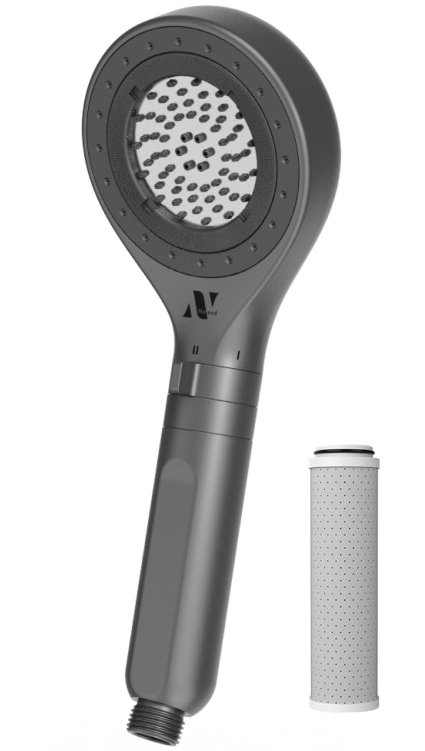 Noend オーガニックファインバブルシャワーヘッド 99 塩素除去｜マイクロナノバブル76億個 浄水｜ 活性炭フィルター ミストモード｜シルキーバス 保湿｜スキンケア 3つの水流モード｜手元止水 最大節水率59 ｜水道代節約 浄水器協会