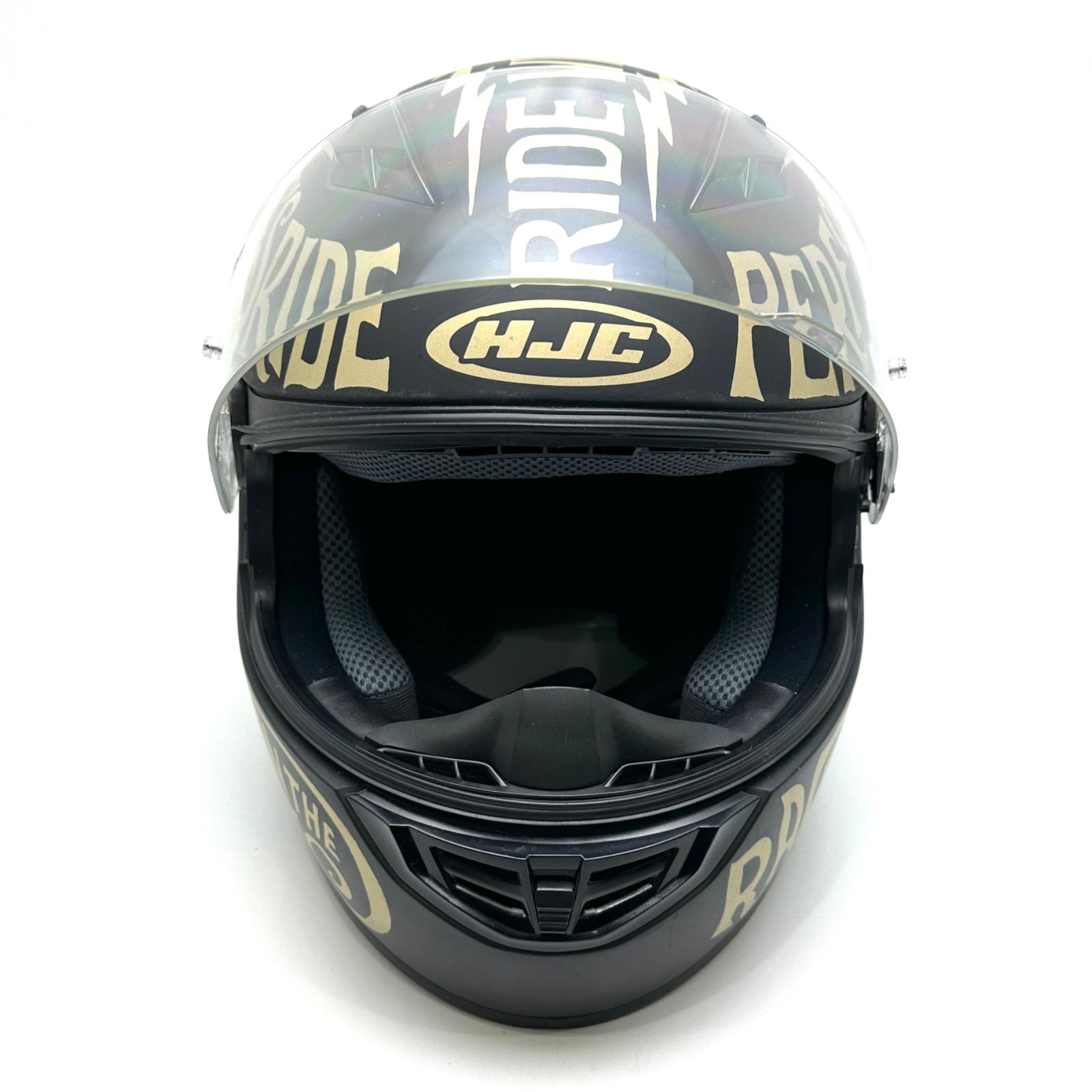 楠本質店|元住吉 HJC REBEL バイクヘルメット フルフェイス GOLD グラフィック サイズ L 59-60 FFCRYSTALESIA_COM
