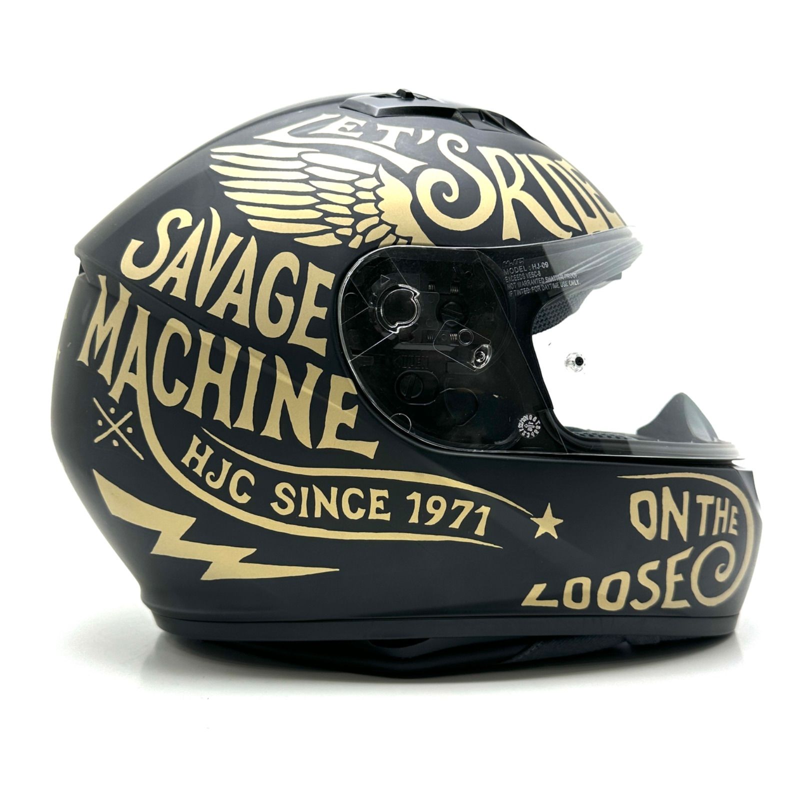 楠本質店|元住吉 HJC REBEL バイクヘルメット フルフェイス GOLD グラフィック サイズ L 59-60