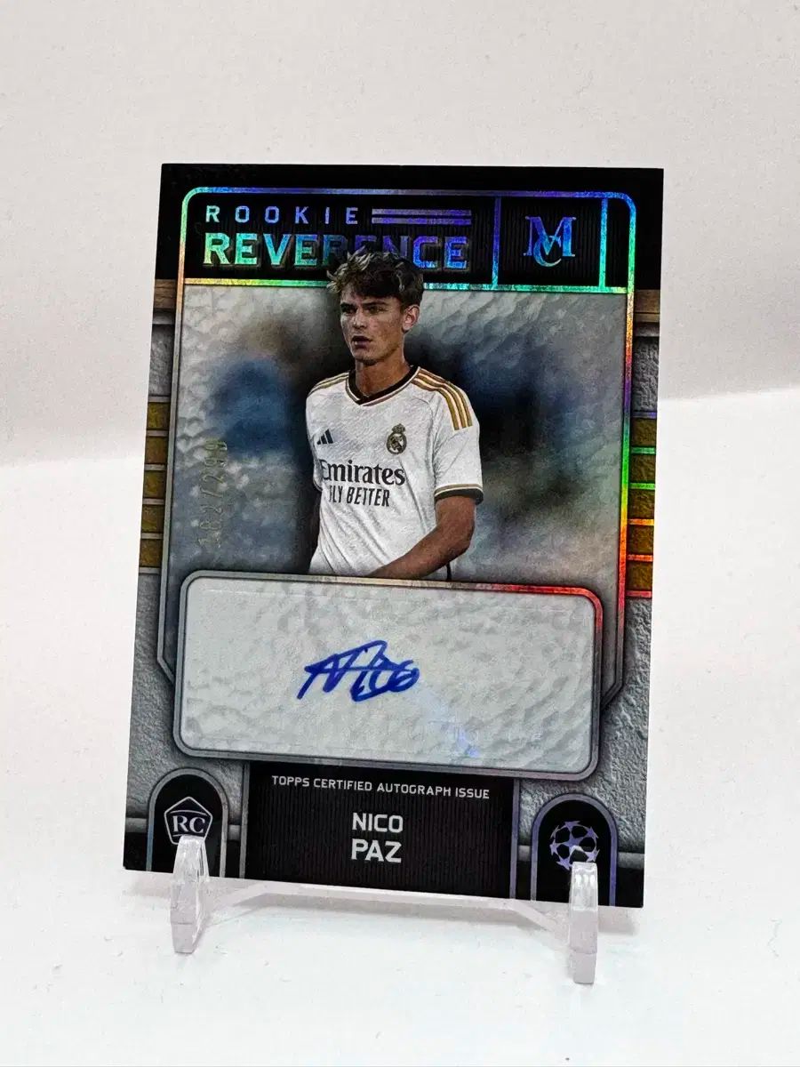 TOPPS 矢澤 にこ ルーキー サッカー選手 サイン入り 299 カード