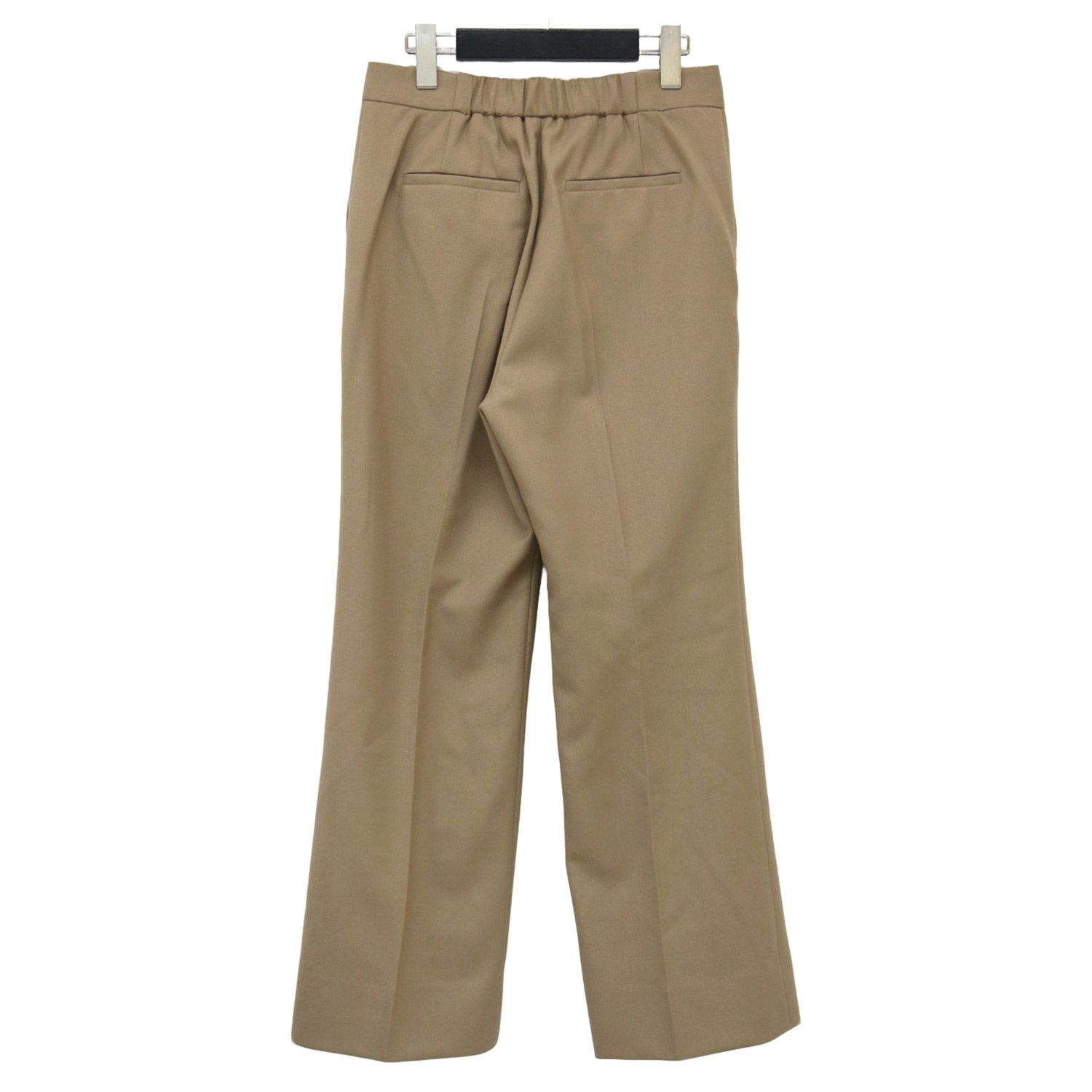 ANAYI アナイ パンツ ベージュ サイズ 38 M 22秋冬 ウールツイル フ クロップド パンツ スラックス ハイウエスト ボトムス ズボン レディース