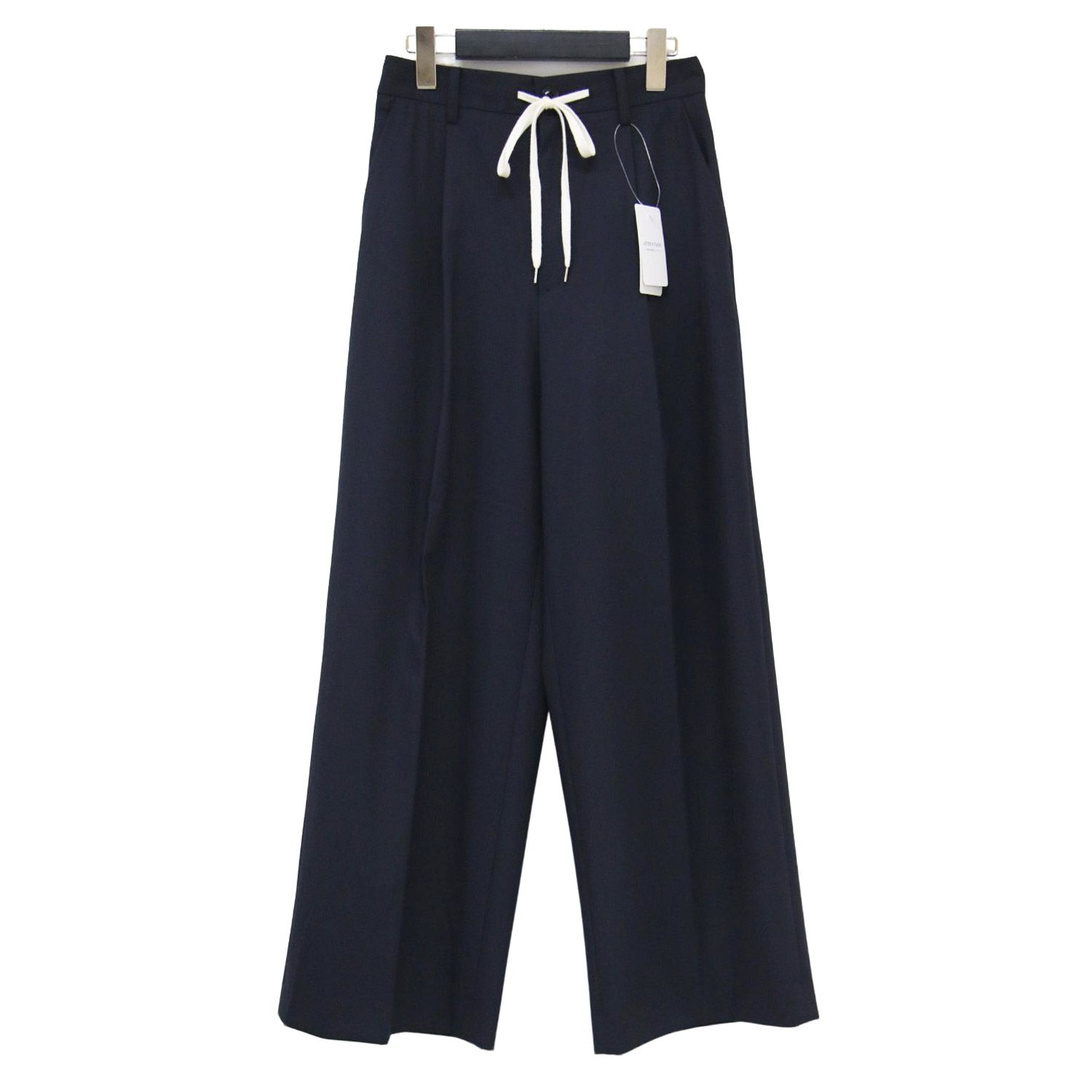 JOURNAL STANDARD ジャーナル パンツ ネイビー 紺 サイズ 36 S 25秋冬 ソモウライク イージー スラックス パンツ ワイド タック ドロスト ボトムス ズボン レディース