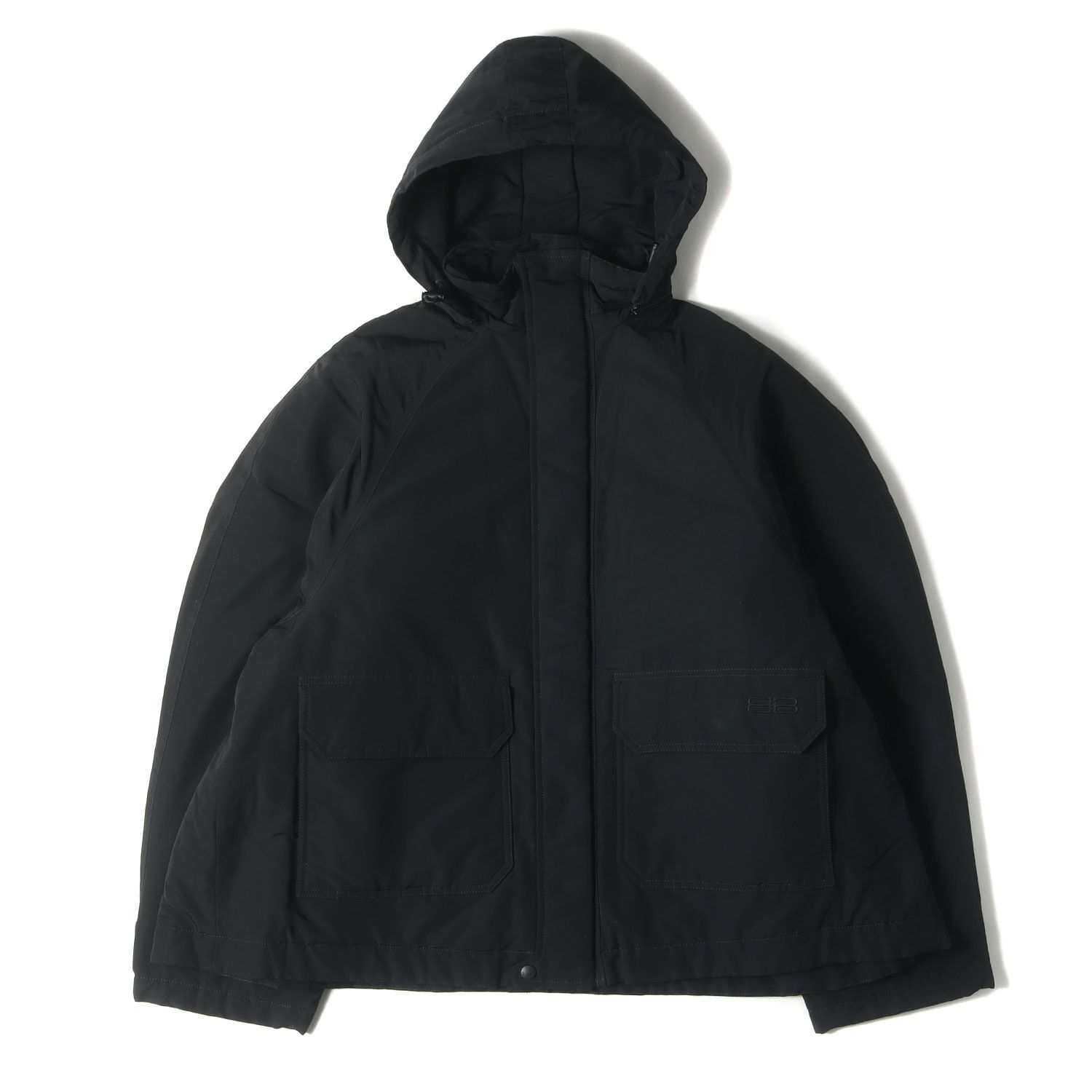 BALENCIAGA バレンシアガ ジャケット ブラック 黒 サイズ L | 2025年製造 アイコン キック パーカー ジャケット BB ICON KICK PARKA 704548 TMO17 | アウター ブルゾン 上着 メンズ