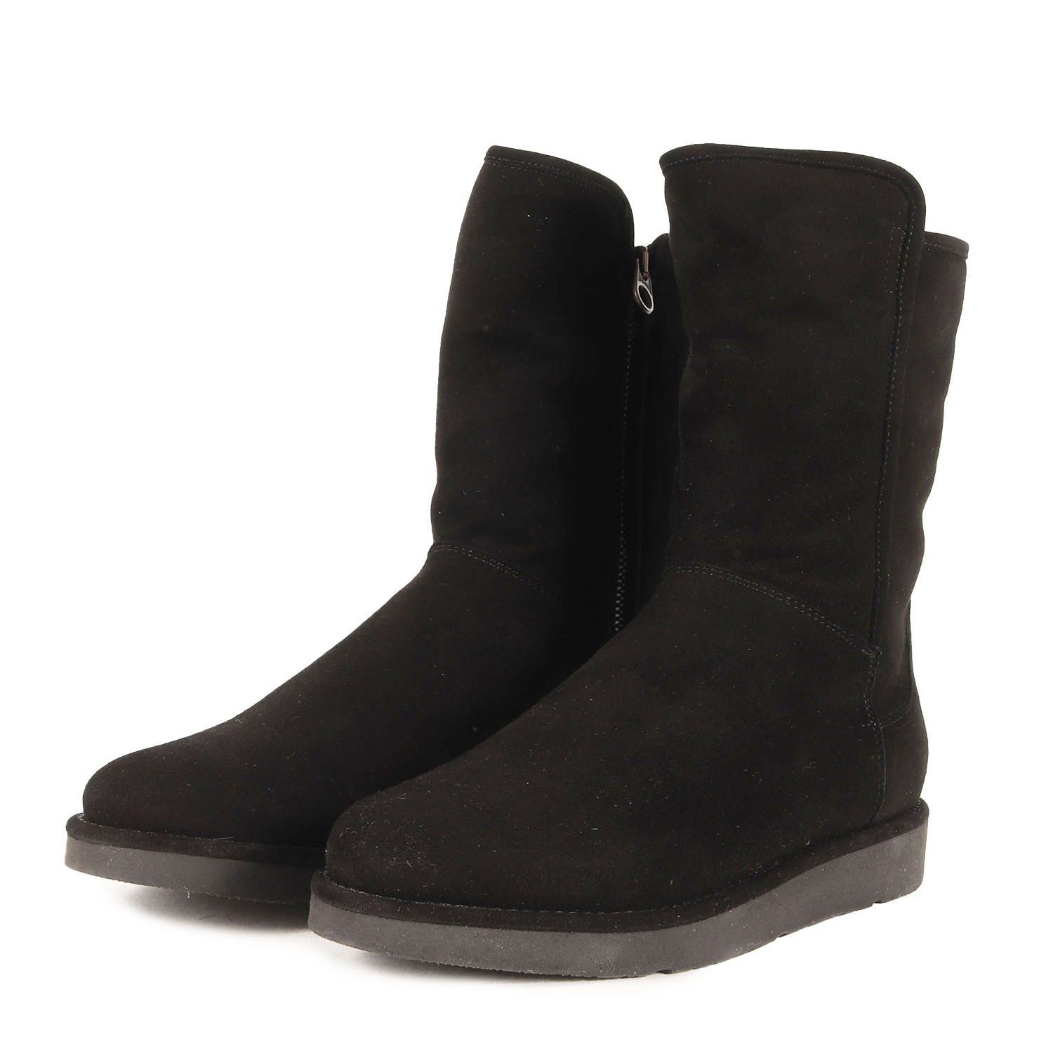 UGG アグ サイズ WMNS US8 25.0cm アブリー ショート シープムートン ブーツ W ABREE SHORT ブラック 黒 ブランド シューズ 靴 イタリア製 レディース