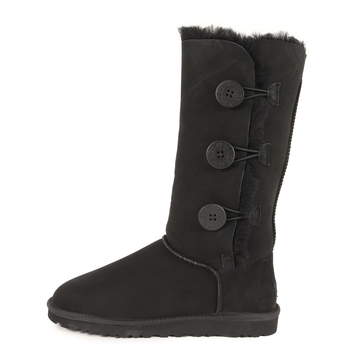 UGG アグ サイズ WMNS US8 25.0cm | ベイリーボタン トリプル ロング シープムートン ブーツ W BAILEY BUTTON TRIPLET | ブラック 黒 | ブランド シューズ 靴 レディース