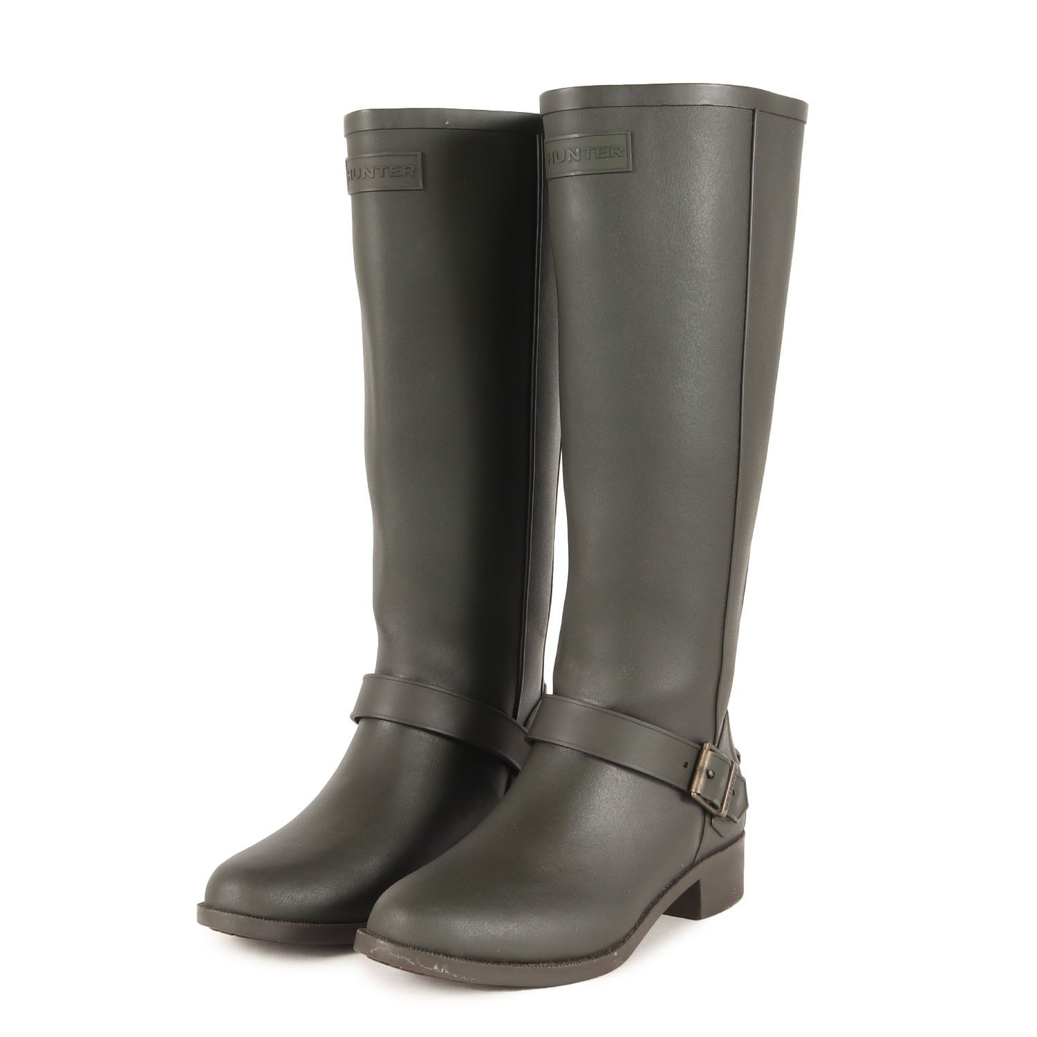 HUNTER ハンター サイズ US 5 22～23 cm ラバー ロング レインブーツ BELSIZE MERCER カーキ系 ブランド シューズ 靴 長靴 レディース