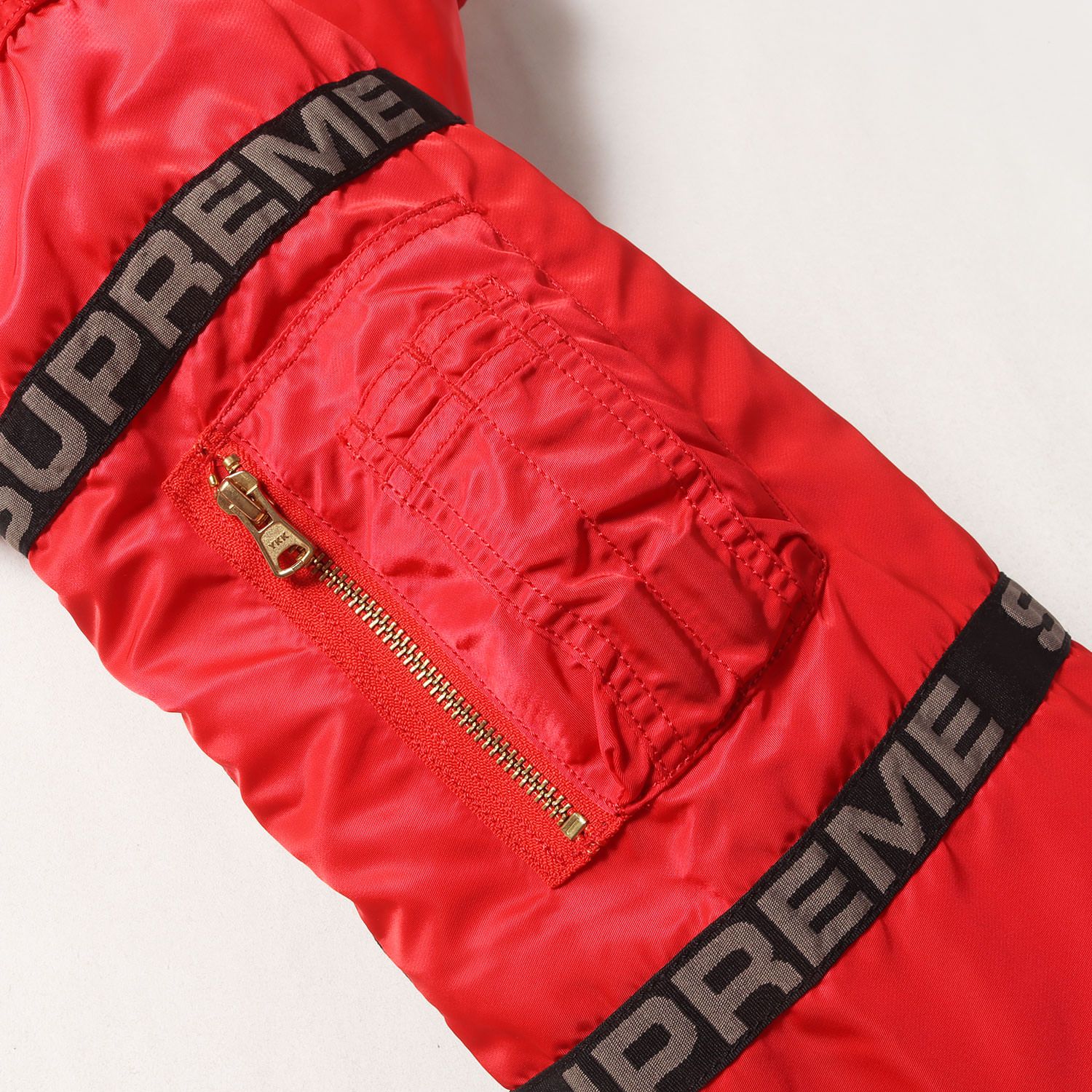 美品】Supreme シュプリーム ジャケット レッド サイズ:S | ロゴテープ