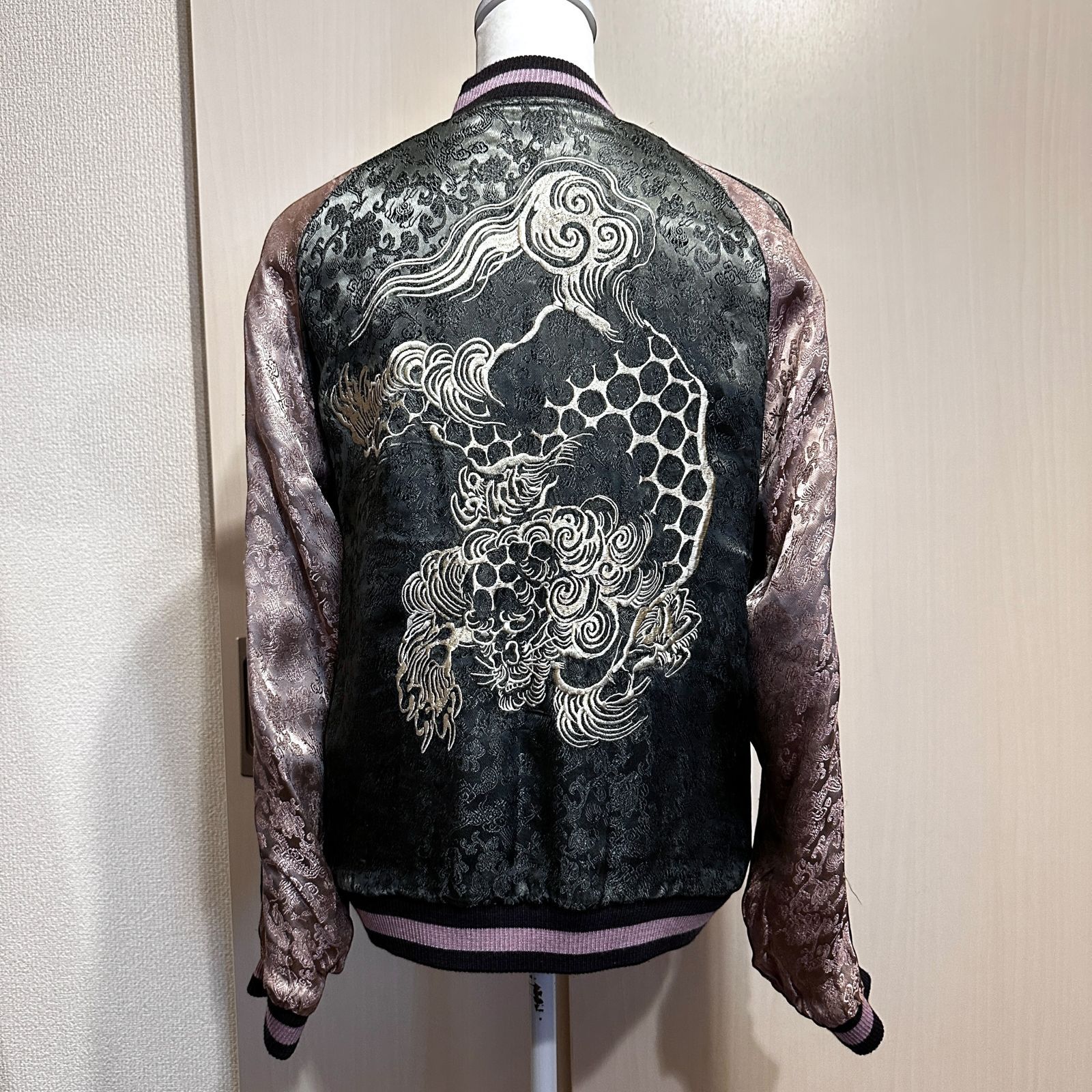 リバーシブル 黒×ピンク