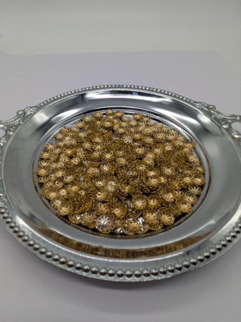 花型 台座 メタルパーツ 素材 ハンドメイド 真鍮 538個