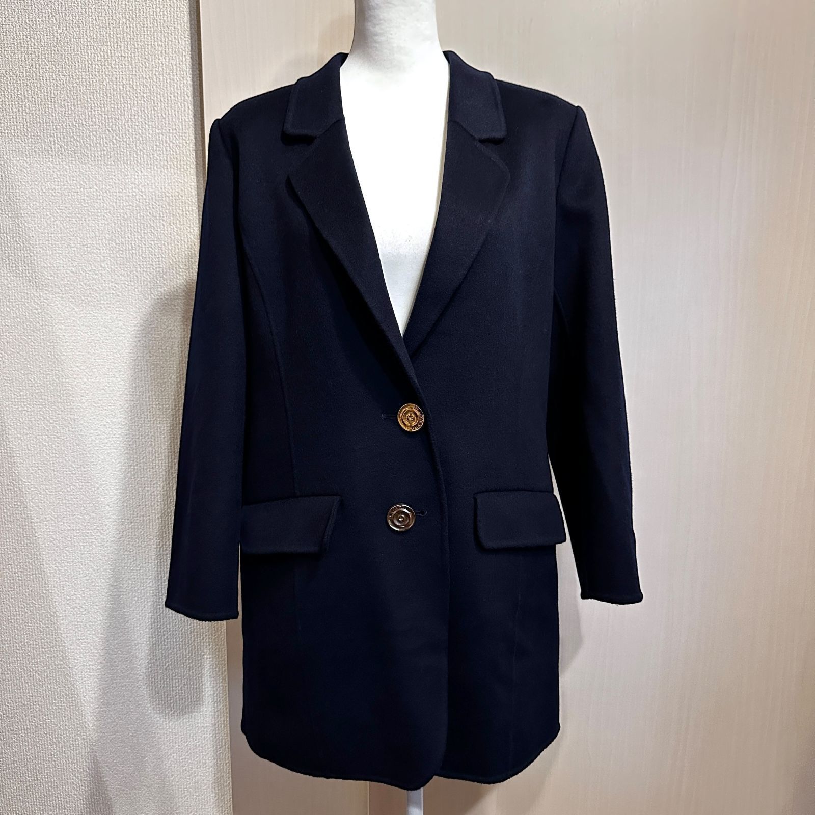 LEONARD レオナール コート フェルト生地 日本製 40 花柄 LEONARD コート ネイビー・内側花柄 サイズ13 HR0332 - メルカリ