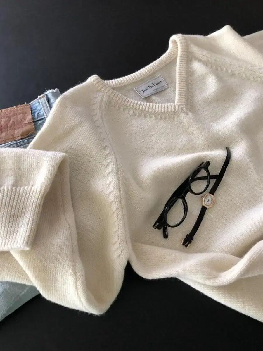 ジョイドジョイビビエ イヴ ニット アイボリー