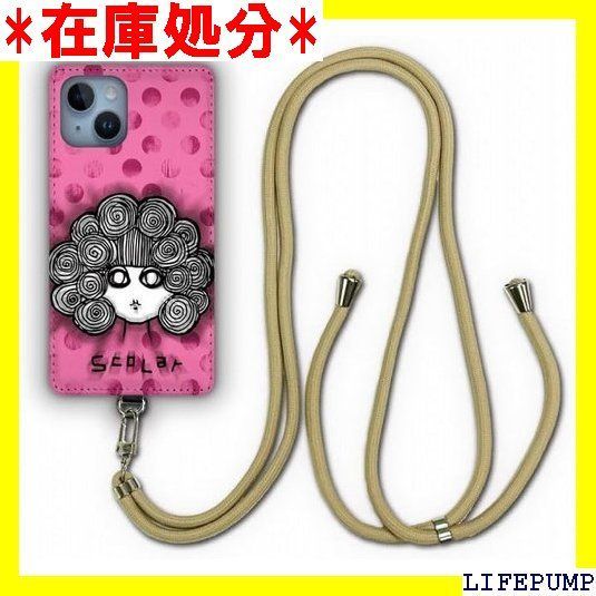 スカラー ScoLar デザイン iPhone14互換品 ケース スマホショルダー アイフォン14互換品 スマホケース ショルダーストラップ ショルダーケース スマホストラップ カバー スマホカバー スカラーちゃん ドット ピンク かわいいデザイン 917