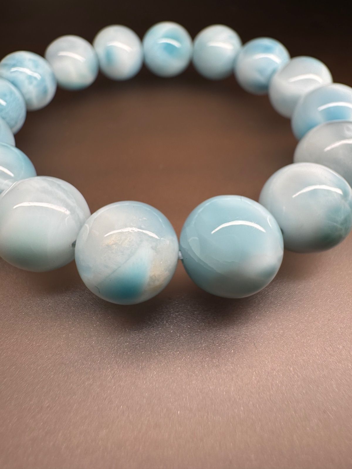 SSS波紋ラリマー12.0㎜ 腕周り16.3㎝