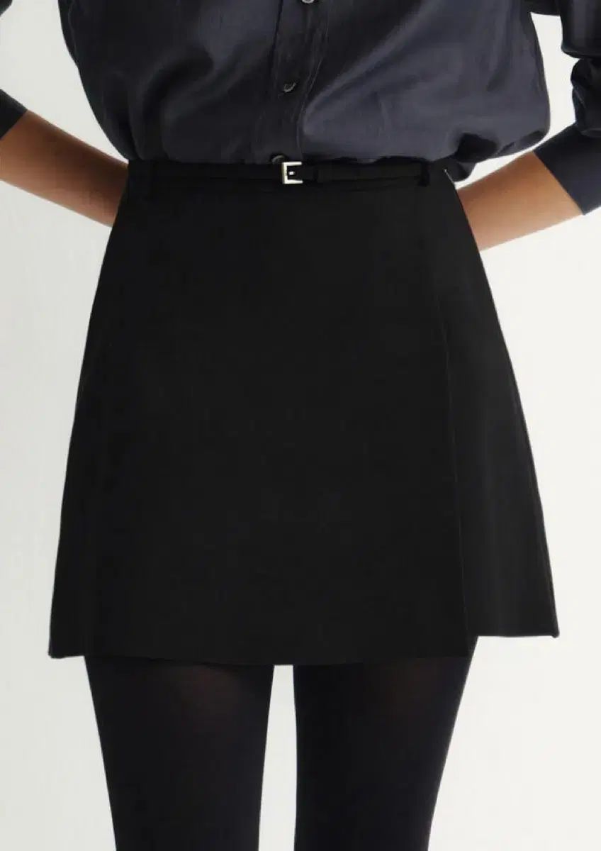 SIE シエ ロイン ベルト付き スラックス スカート ブラック S
