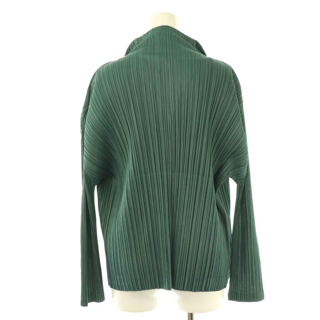 プリーツプリーズ PLEATS PLEASE イッセイミヤケ プリーツ アンサンブル ノースリーブカットソー × カーディガン 3 グリーン DF OS