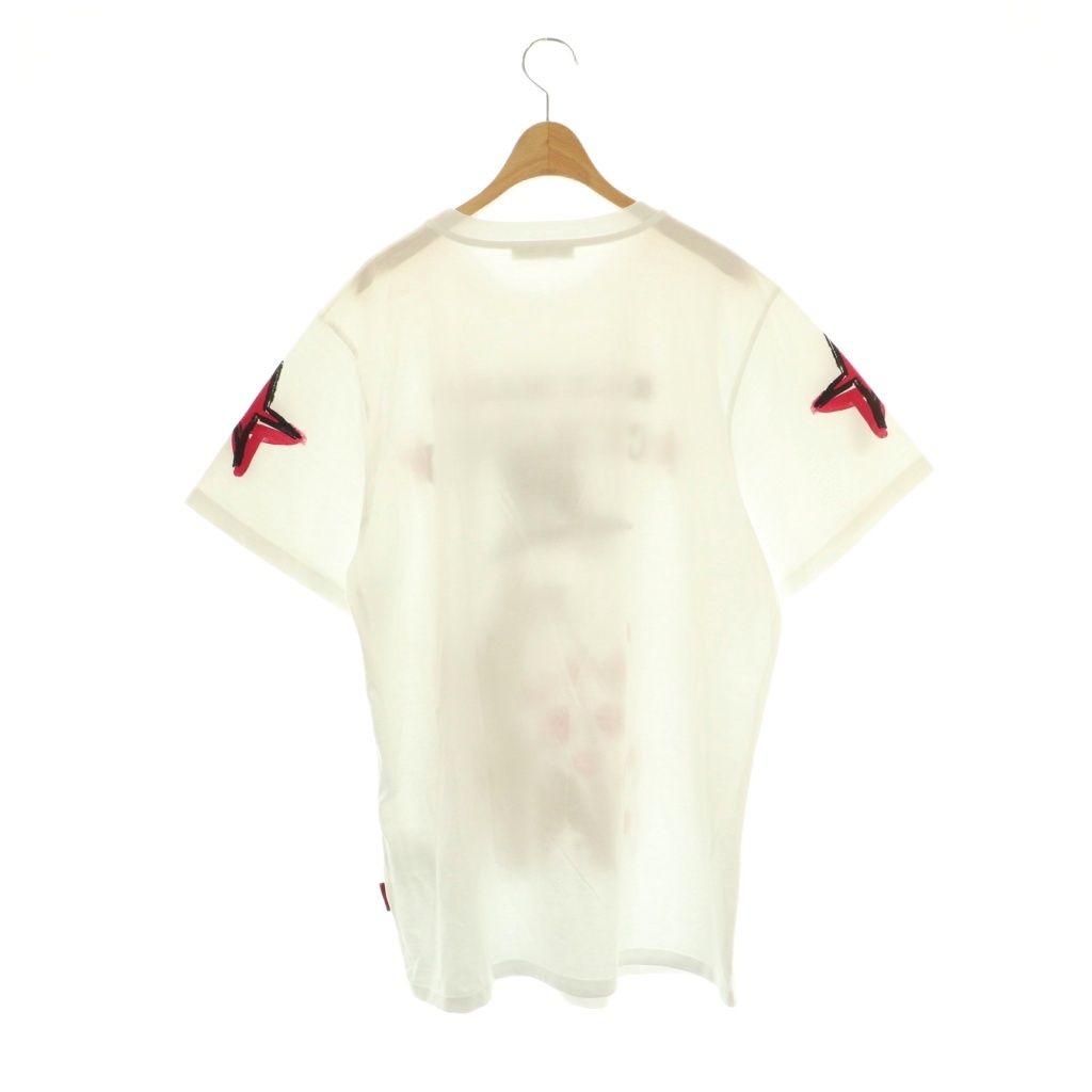 マックスマーラ MAX MARA 24 SS オーバーサイズ プリント スパンコール Tシャツ カットソー S ホワイト マルチ DF OS