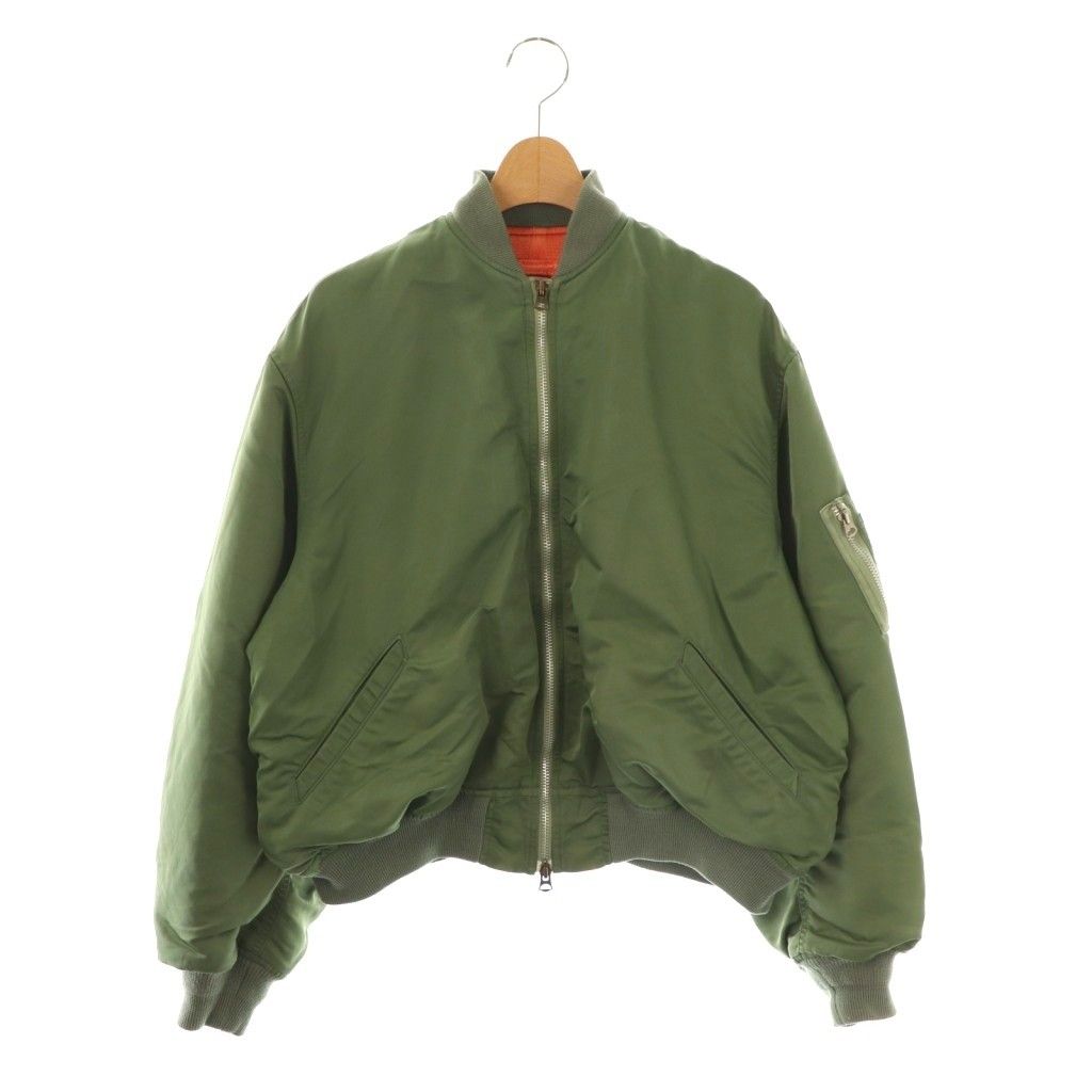 フミカ ウチダ FUMIKA_UCHIDA L-2B ナイロンブルゾン ジャケット ジップアップ 34 カーキ DF OS