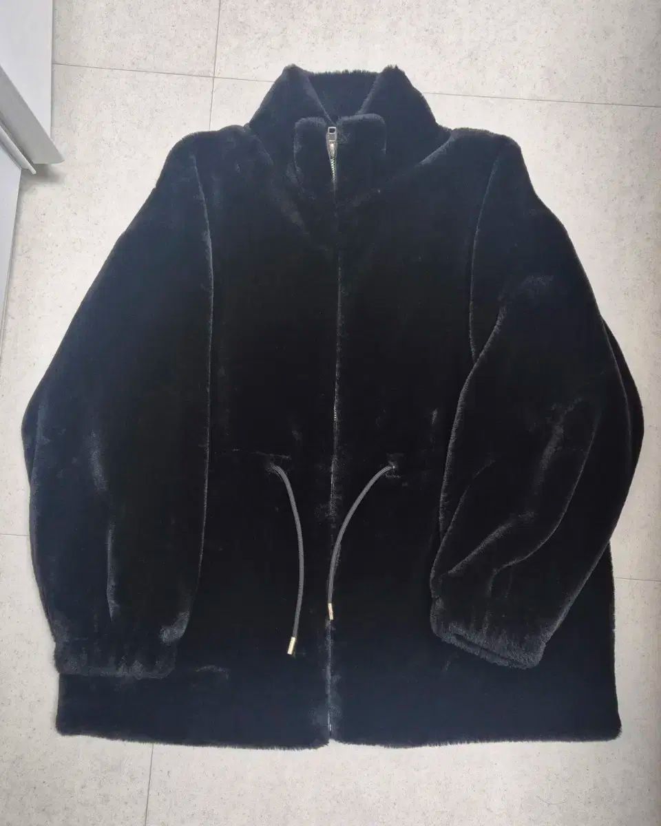 ZARA フェイクファー アウター ブラック Lサイズ