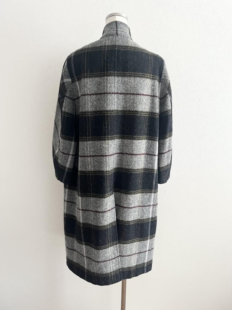 Y s ワイズ ウールコート チェック サイズ 2 大人 カジュアル 裏地あり み 6459274 GULLKHAN_COM