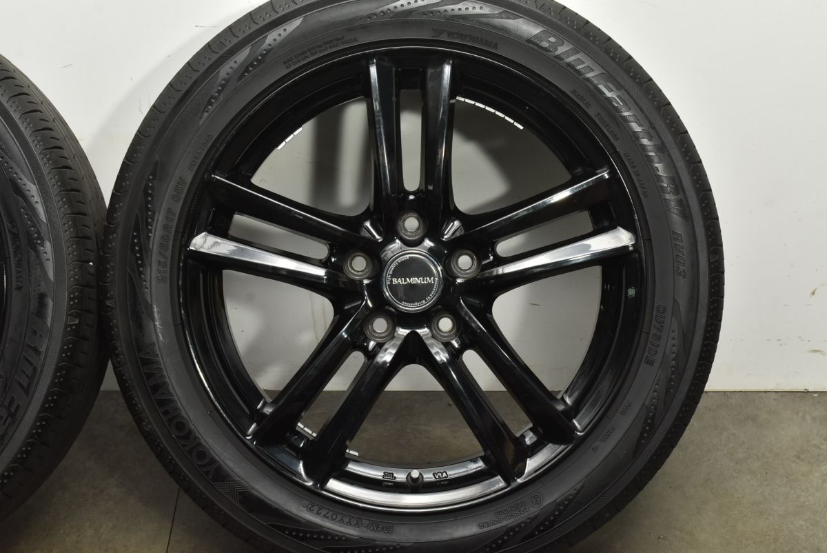 バリ溝 BALMINUM 17in 7J 53 PCD114.3 ヨコハマ BluEarth-RV RV03 215|50R17 ステップワゴン アコード インサイト ジェイド シビック FFCRYSTALESIA_COM