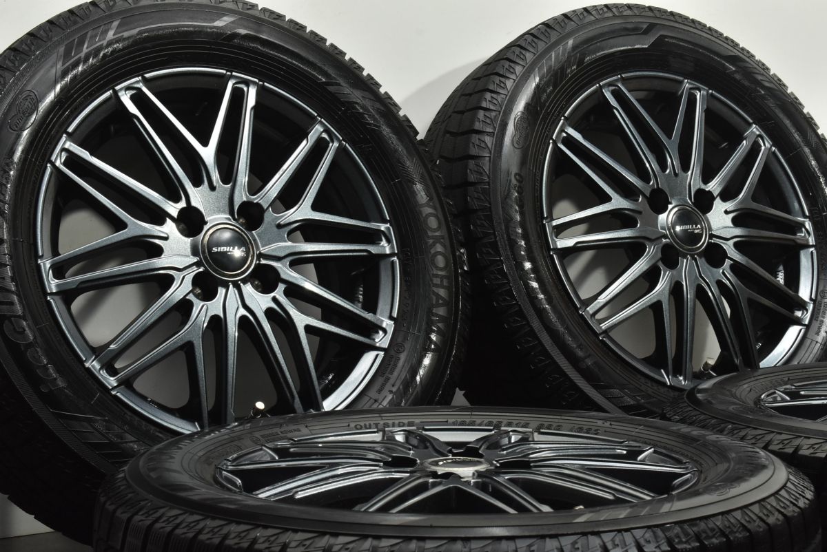 2025年製 超バリ溝スタッドレス シビラ 15in 5.5J 42 PCD100 ヨコハマ アイスガード IG60 185|65R15 アクア カローラ フィールダー