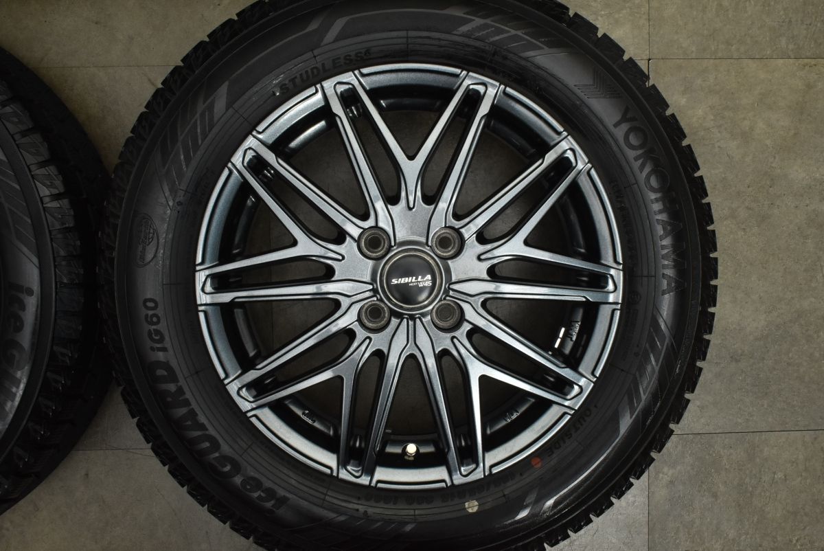 2025年製 超バリ溝スタッドレス シビラ 15in 5.5J 42 PCD100 ヨコハマ アイスガード IG60 185|65R15 アクア カローラ フィールダー FFCRYSTALESIA_COM