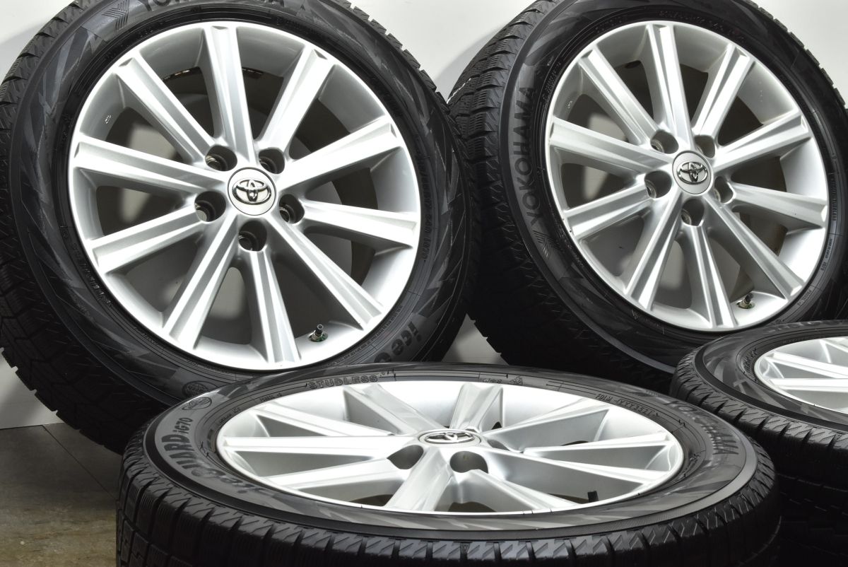 バリ溝 トヨタ 50 カムリ 純正 17in 7J 45 PCD114.3 ヨコハマ アイスガード IG70 215|55R17 エスティマ 200 クラウン ロイヤル 流用