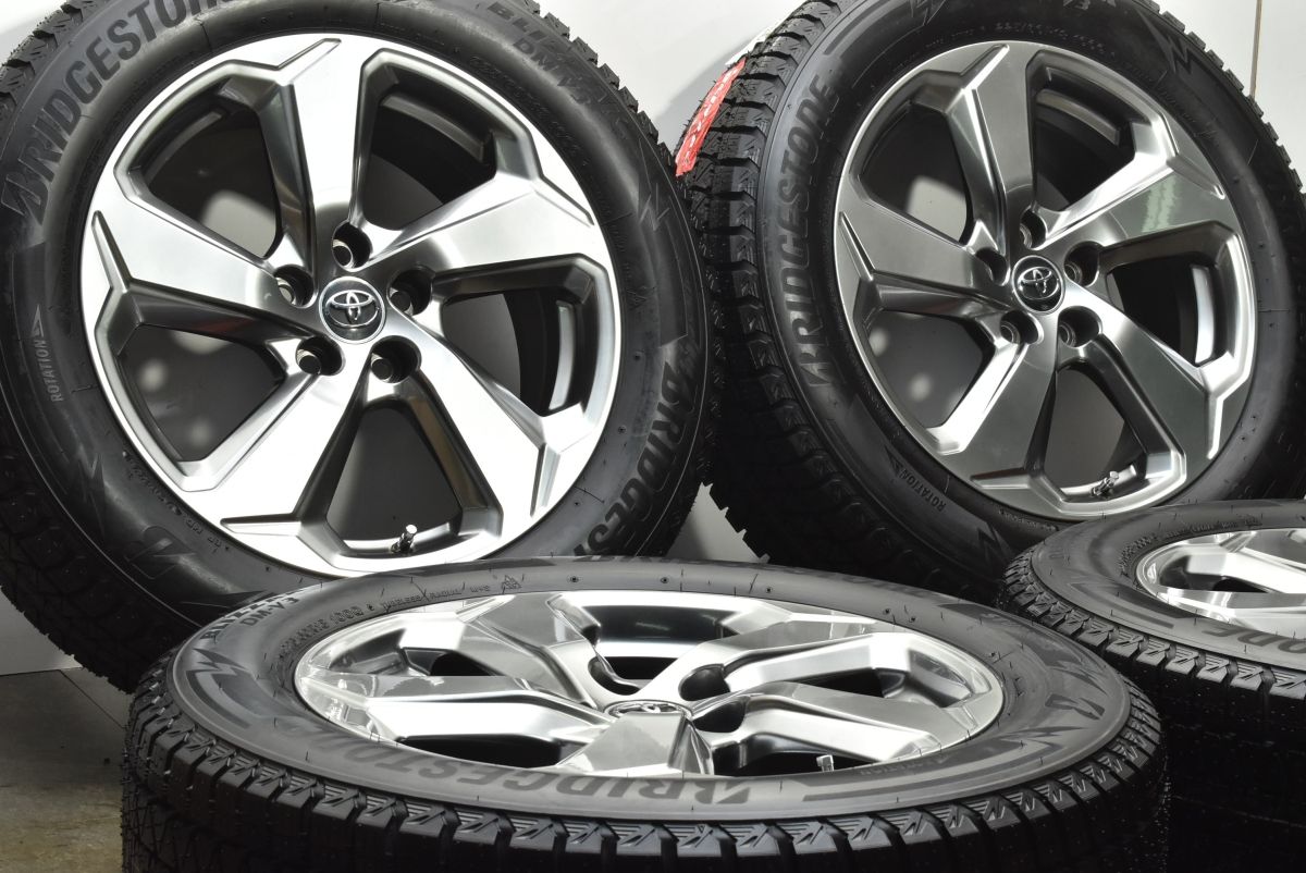 2025年製 未走行 超バリ溝 DM-V3付 トヨタ RAV4 純正 18in 7J 35 PCD114.3 ブリヂストン ブリザック 235|60R18 ハリアー 流用